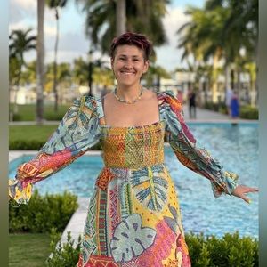 Farm Rio Summer Tapestry Mini Dress